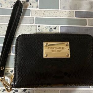 Michael Kors Black Wristlet Wallet